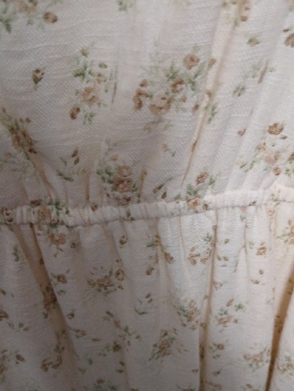 Roolee Cream Floral Maxi Dress with Puff Sleeves - Picture 6 of 6